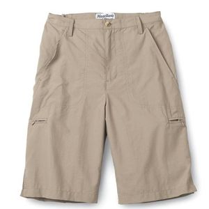 Magellan Sportswear Ladies Shorts Hiking Lightweight Mesh Tan Kacki 10 NWT